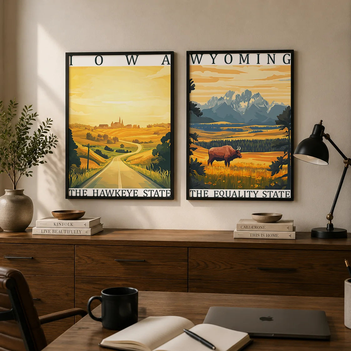 Vintage Retro Landscape Canvas Wall Art – American Landmark Print Canvas Wall Art Peaceful Pleasures Health and Wellness