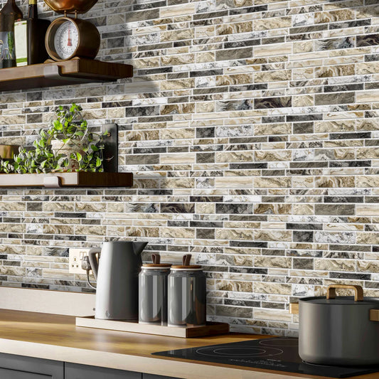 PVC marble tile wall paste crystal film waterproof and oilproof kitchen bathroom wall paste self-adhesive home decoration Peaceful Pleasures Health and Wellness