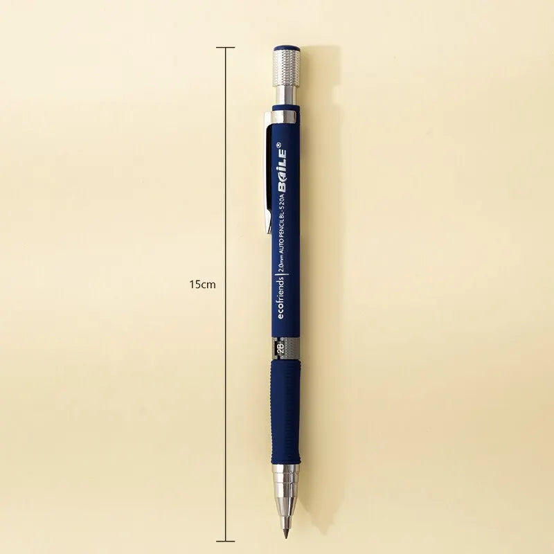 2.0mm Mechanical Pencil Set 2B Automatic Pencils With Black Lead Refills For Writing Peaceful Pleasures Health and Wellness