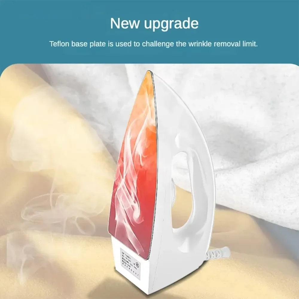 1000W Dry Electric Iron – 5-Gear Adjustable Teflon Soleplate