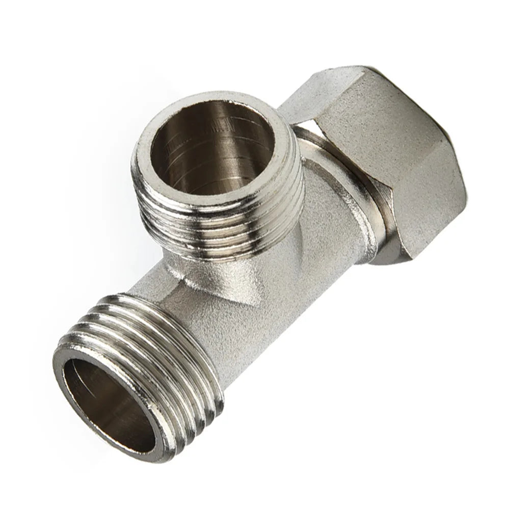 Faucet Adapter Copper G1 2 T-valve Kitchen Sink Splitter Diverter