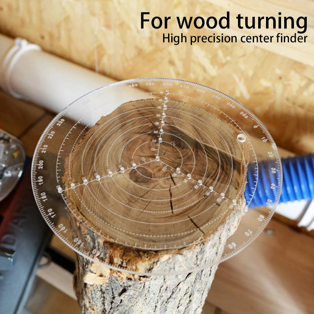 Round Center Finder-Compass Layout Measuring Centering Ruler Precise Scale Drawing Tool For Wood Turning Lathe Work Locating Peaceful Pleasures Health and Wellness