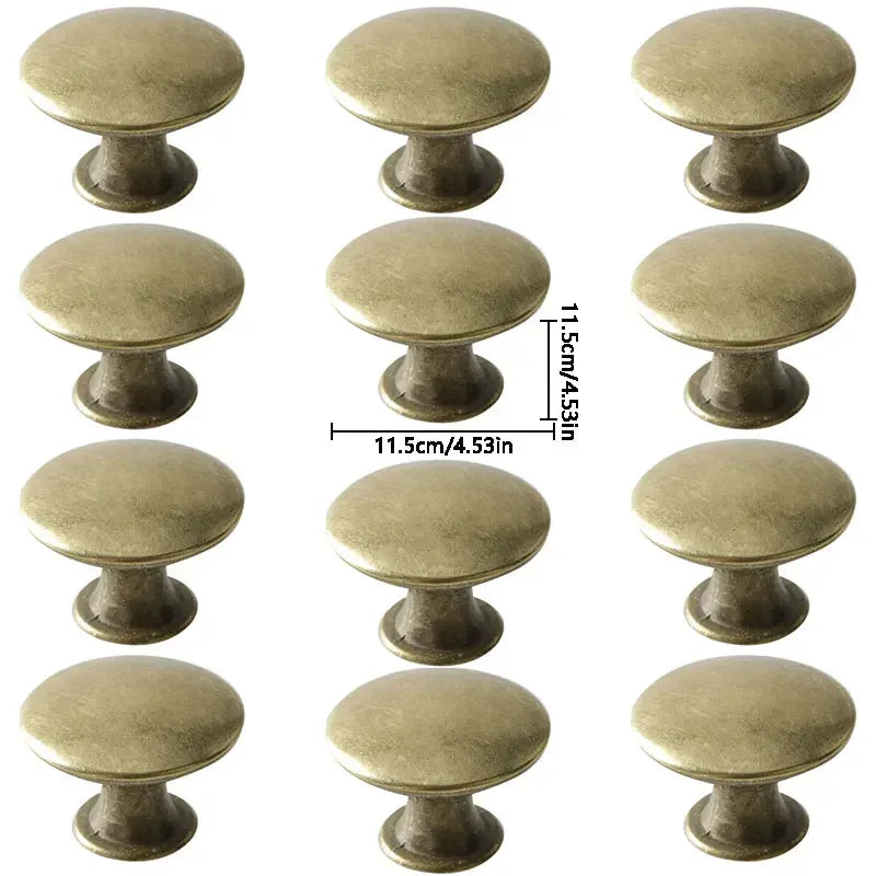 12-Pack Round Cabinet Knobs – Zinc Alloy Drawer & Door Handles