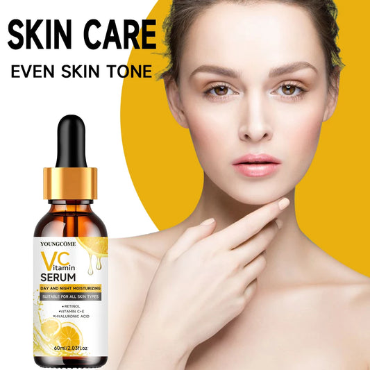 YOUNGCOME Vitamin C+E & Retinol Day Night Face Serum with Hyaluronic Acid - All Skin Types Hydrating Facial Essence Peaceful Pleasures Health and Wellness