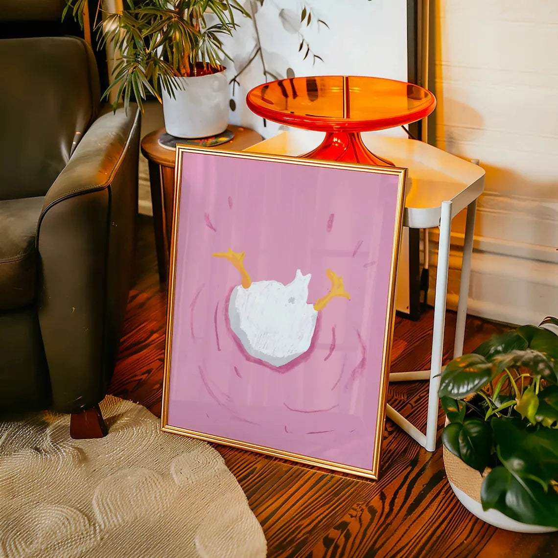 3-Piece Pink Duck Canvas Wall Art | Kids Room & Home Decor