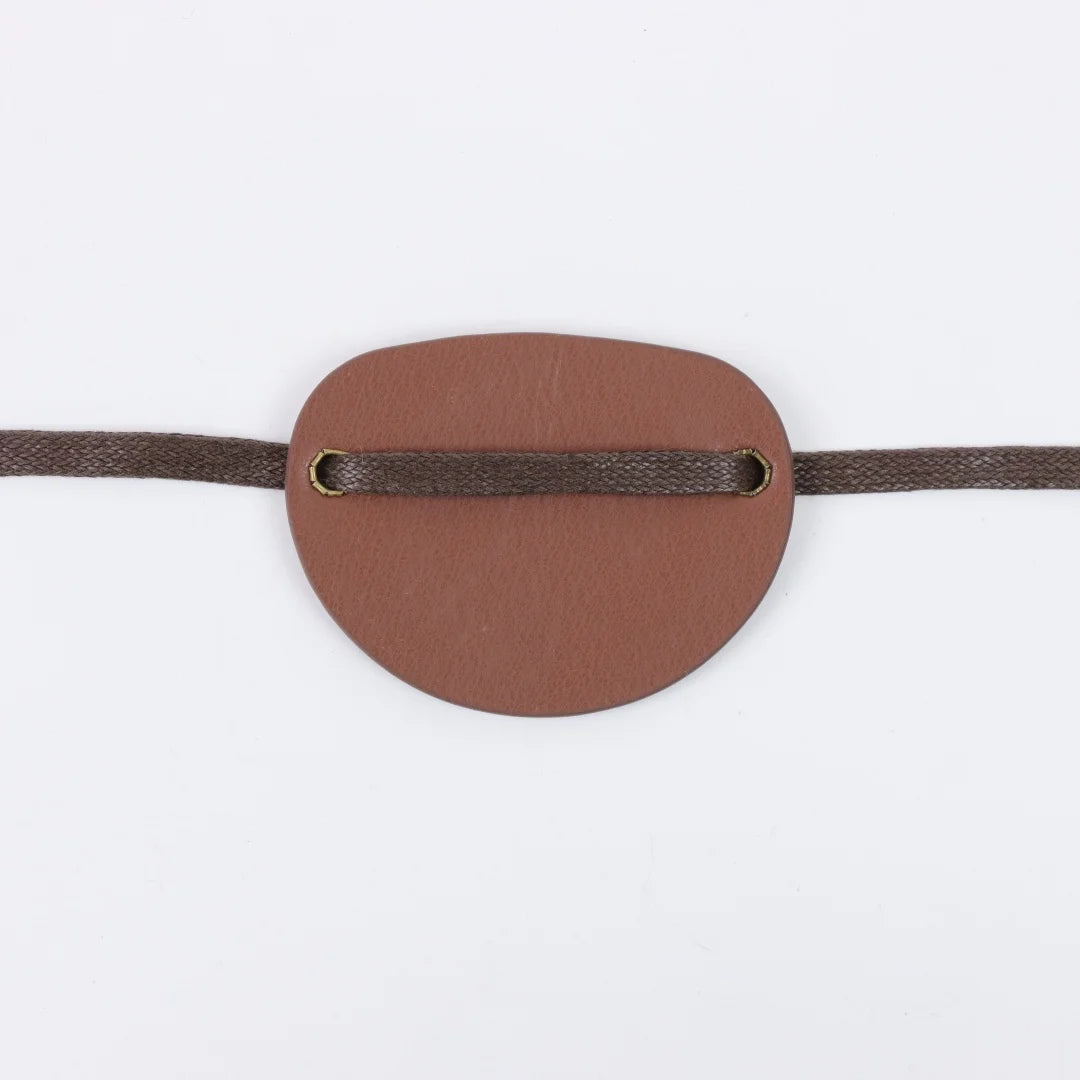 Vintage Faux Leather Belt Pirate Eye Patch Medieval Embossed Mask
