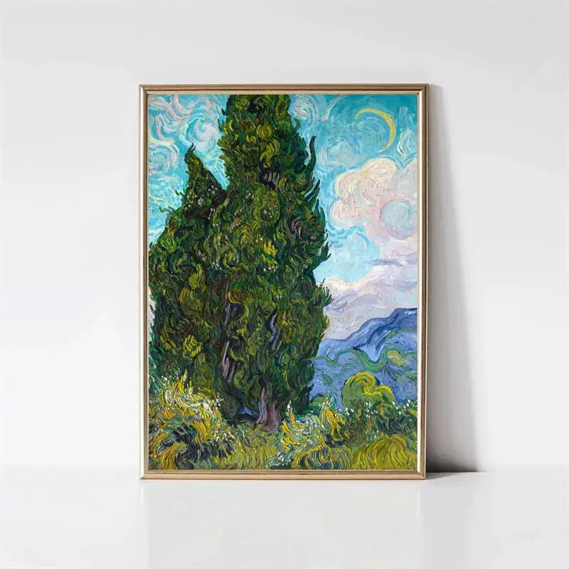 Van Gogh Canvas Wall Art Print | Starry Night Impressionist Poster Canvas Wall Art Print Peaceful Pleasures Health and Wellness
