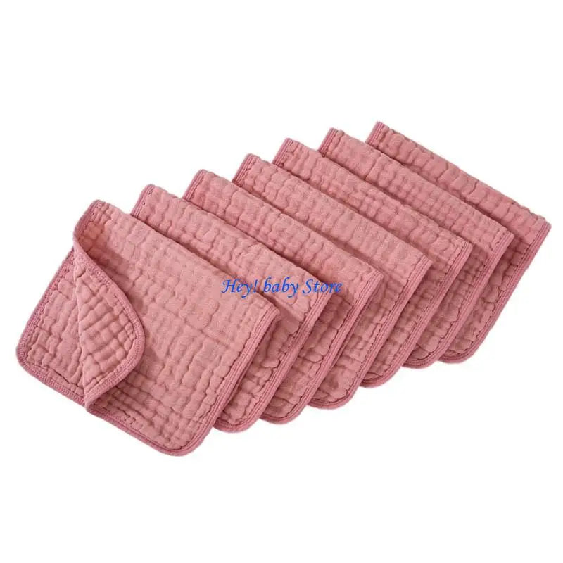 Baby Burp Cloths Set of 6 – 6-Layer Absorbent Cotton Washcloths