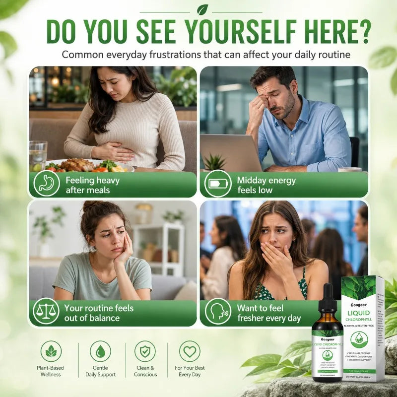Googeer Liquid Chlorophyll Drops Alcohol-Free 60ml | Wellness