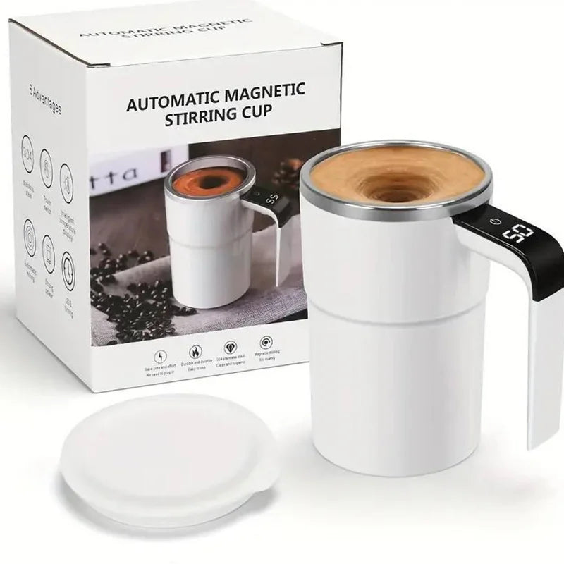 USB charging automatic coffee cup - Portable smart mixing cup, creating perfect hot drinks anytime and anywhere Peaceful Pleasures Health and Wellness WHITE