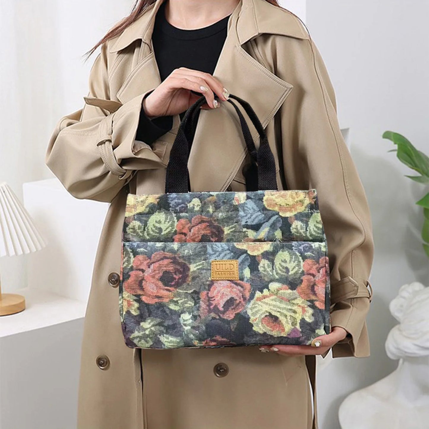 Large Capacity Shoulder Bag Tote Bag for Women Casual Handbag Shopping Bag Commuting Work Purse Peaceful Pleasures Health and Wellness