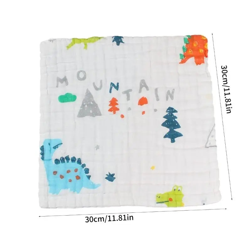 Soft 6-Layer Cotton Baby Bib & Face Towel | Quick Absorbent