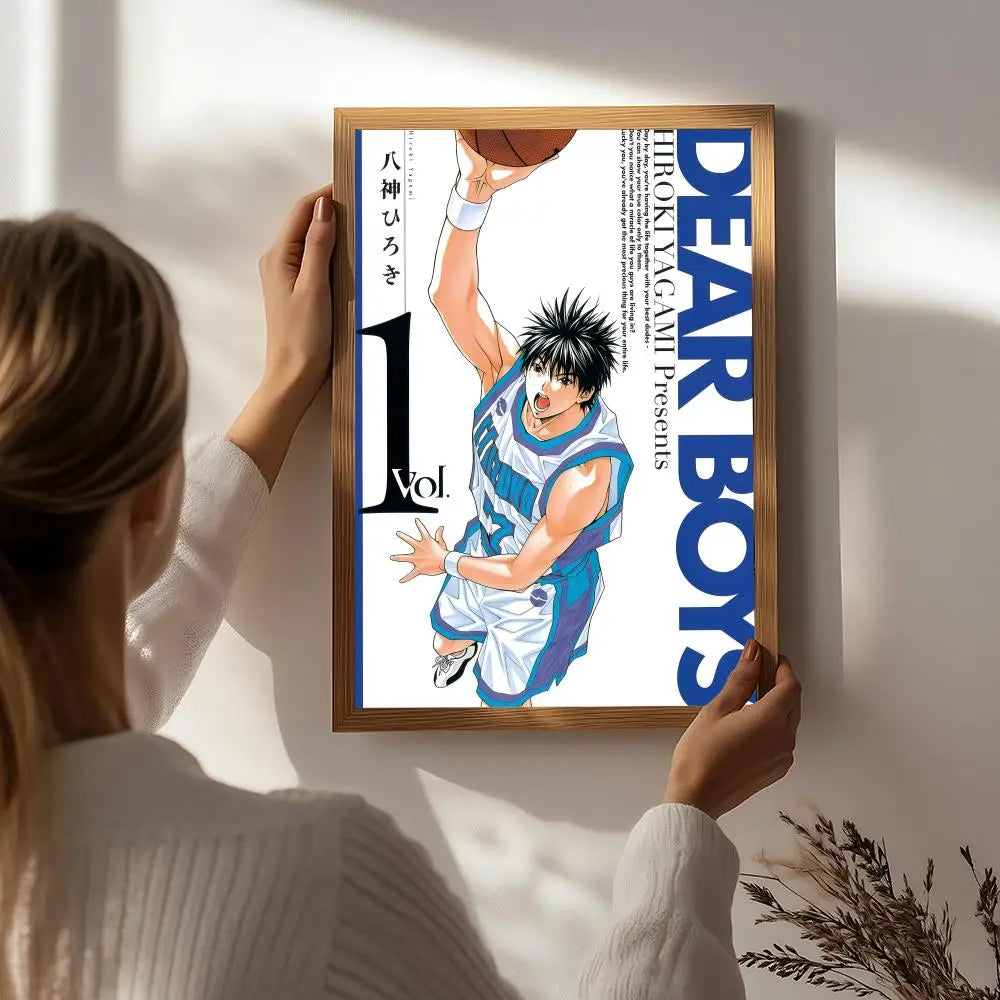 Anime D-Dear Boys HD Poster | Self-Adhesive Waterproof Wall Art Anime Wall Poster Peaceful Pleasures Health and Wellness White6 40X50cmNoframe
