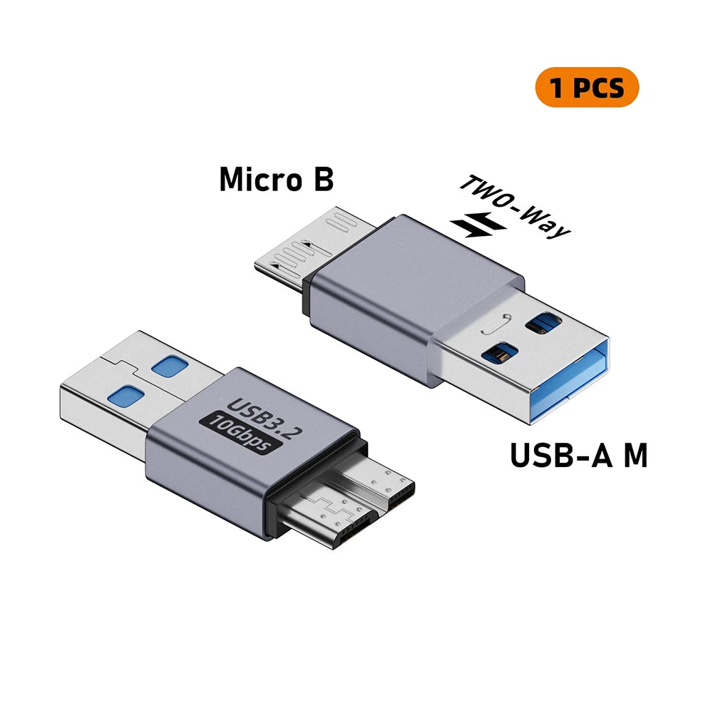 USB 3.0 Micro B to USB-C Adapter | 10Gbps HDD Converter