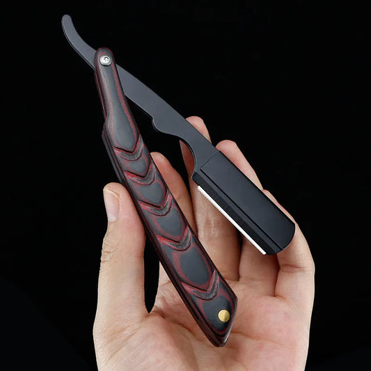 Men's Straight Edge Folding Razor – Stainless Steel Barber Shaver Straight Edge Razor Peaceful Pleasures Health and Wellness