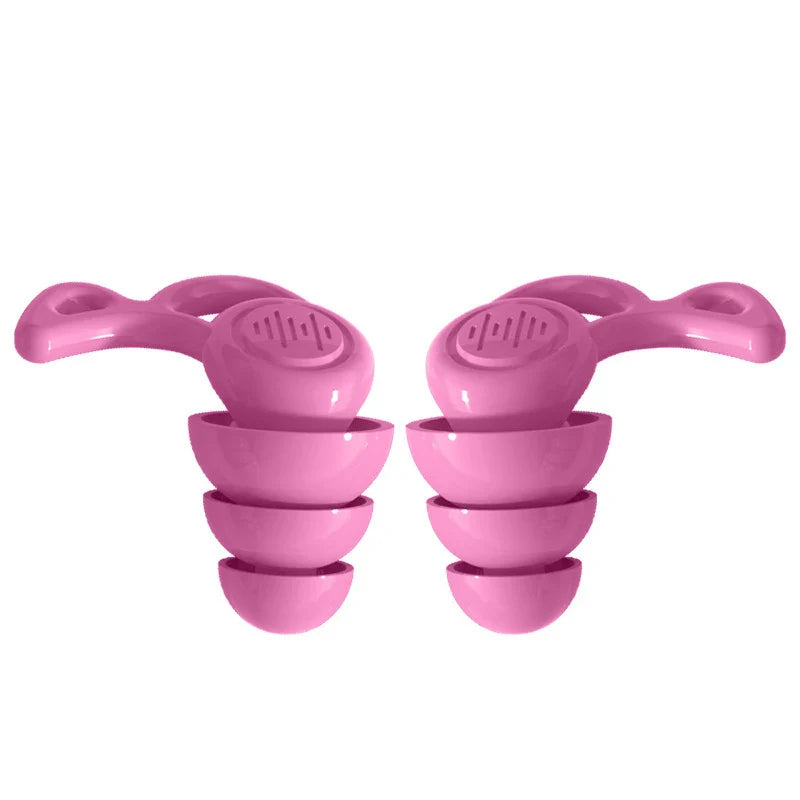 3-Layer Silicone Earplugs – Reusable Noise Blocking for Sleep
