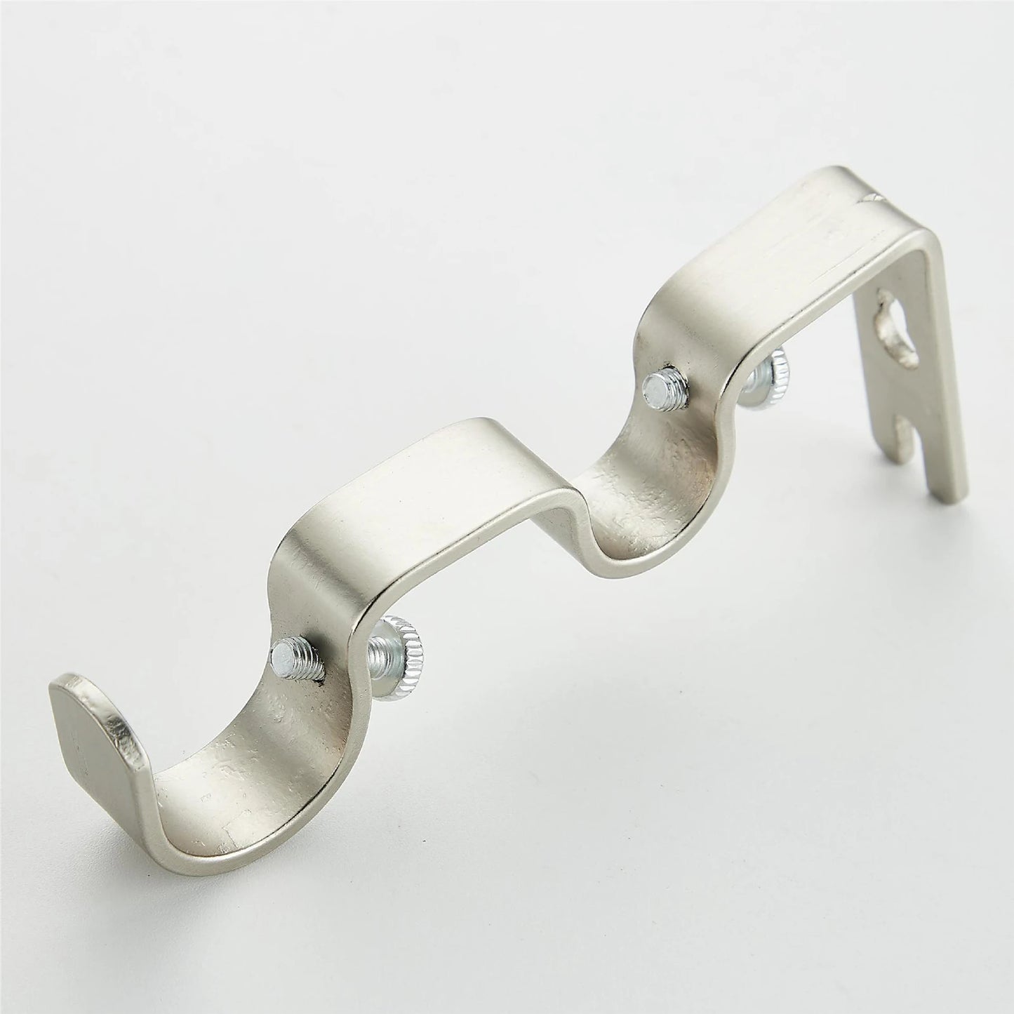 Double Curtain Rod Bracket Adjustable Double Rod Holders for Office Living Room Bedroom Peaceful Pleasures Health and Wellness 1pcs 2