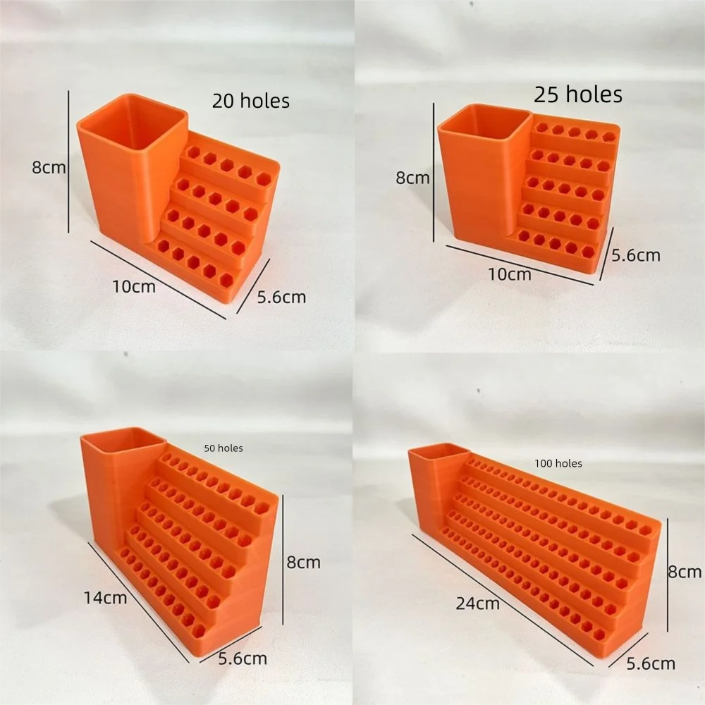 Screwdriver Bit Organizer Rack – 20/25/50/100 Hole Holder