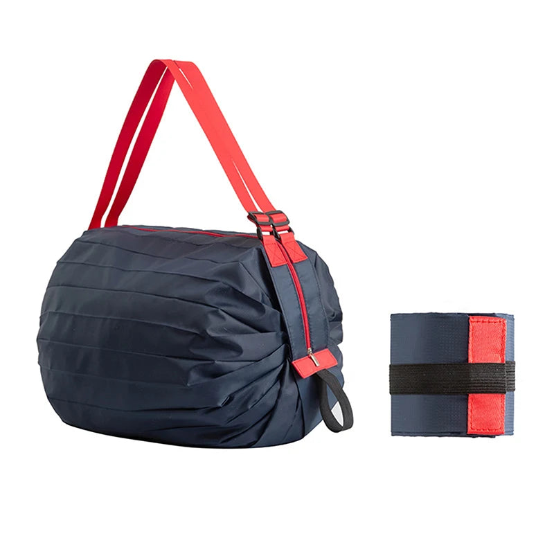 New Handbag Folding Waterproof Storage Bag Shopping Bag With Portable And Large Capacity Portable Mountaineering Bag Peaceful Pleasures Health and Wellness dark blue