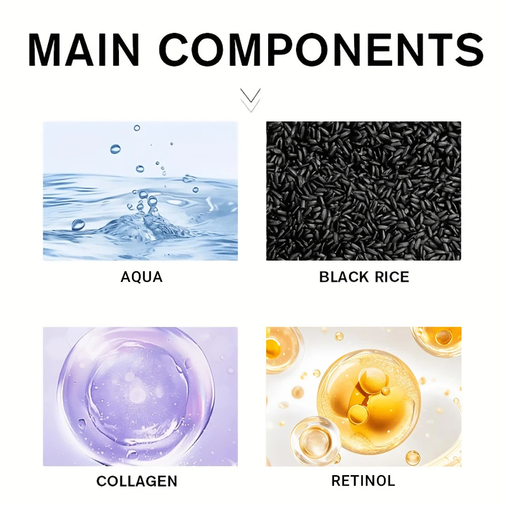 HISENRAIN Black Rice Anti-Aging Eye Cream Moisturizing Hydrating Anti-Aging Reduces Dark Circles Fine Lines Puffy Eyes. Peaceful Pleasures Health and Wellness