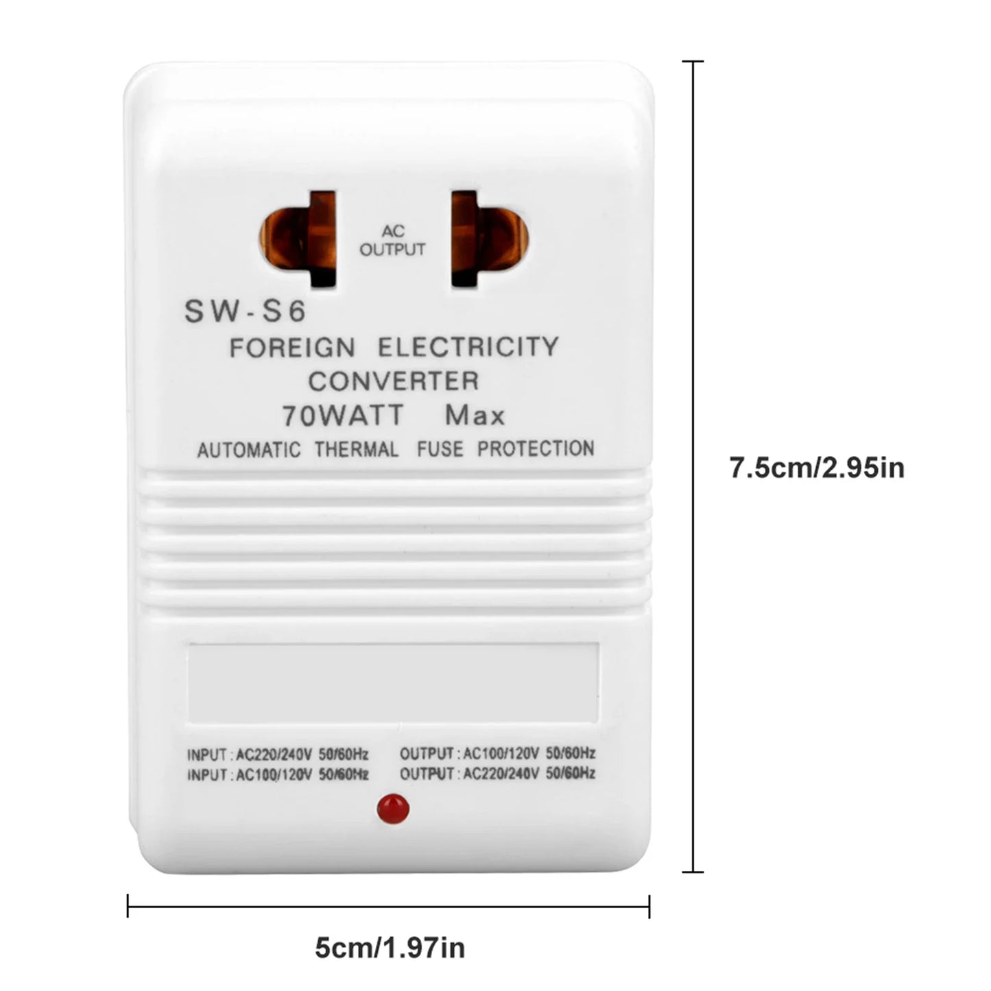 Power Converter Voltage 70W 110V 120V 220V 240V Stepup&amp Down