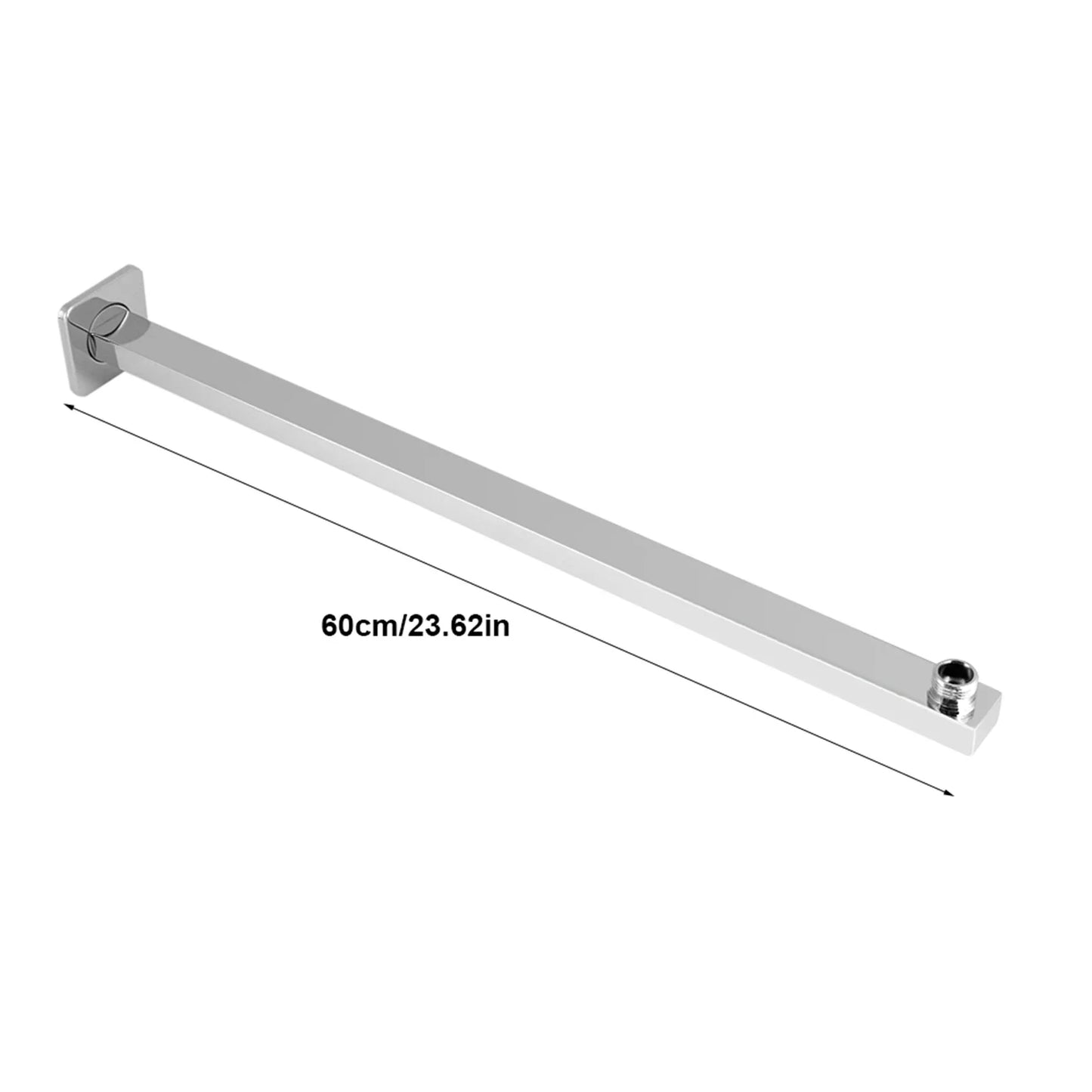 Square Shower Head Extension Arm Wall Mounted Stainless Steel