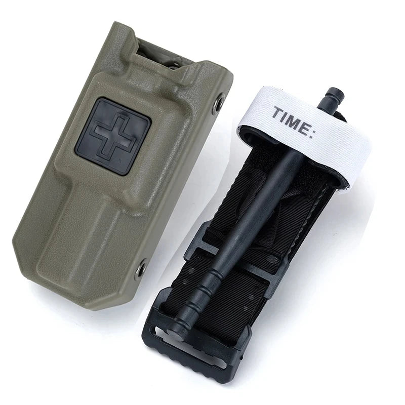 CAT Tourniquet Outdoor emergency blood bag Tactical tourniquet storage box Tourniquet box MOLLE medical kit Peaceful Pleasures Health and Wellness green suit