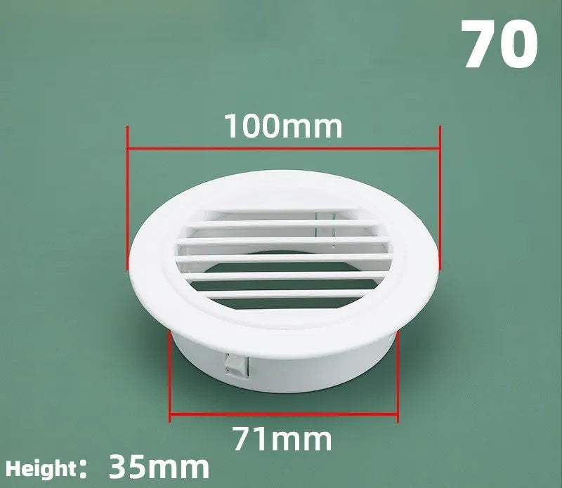 Round Air Vent Grille Cover | Adjustable Wall & Ceiling Duct Cap