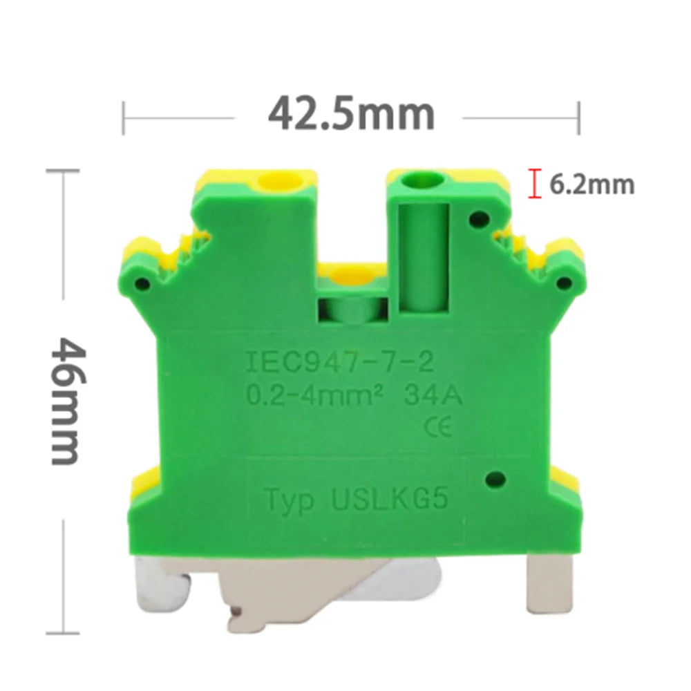 10Pcs UK5N Screw Wire Connector 4mm² Cable Feed-through Connection 12AWG Plug Electrical Mount UK-5N DIN Rail Terminal Block Peaceful Pleasures Health and Wellness USLKG5N