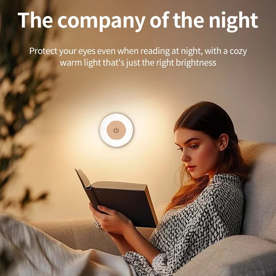 Led Wall Light Portable USB Rechargeable Night Light for Living Room Bedroom Lighting Lamps Bedside Lamp Touch Light Home Decor Peaceful Pleasures Health and Wellness