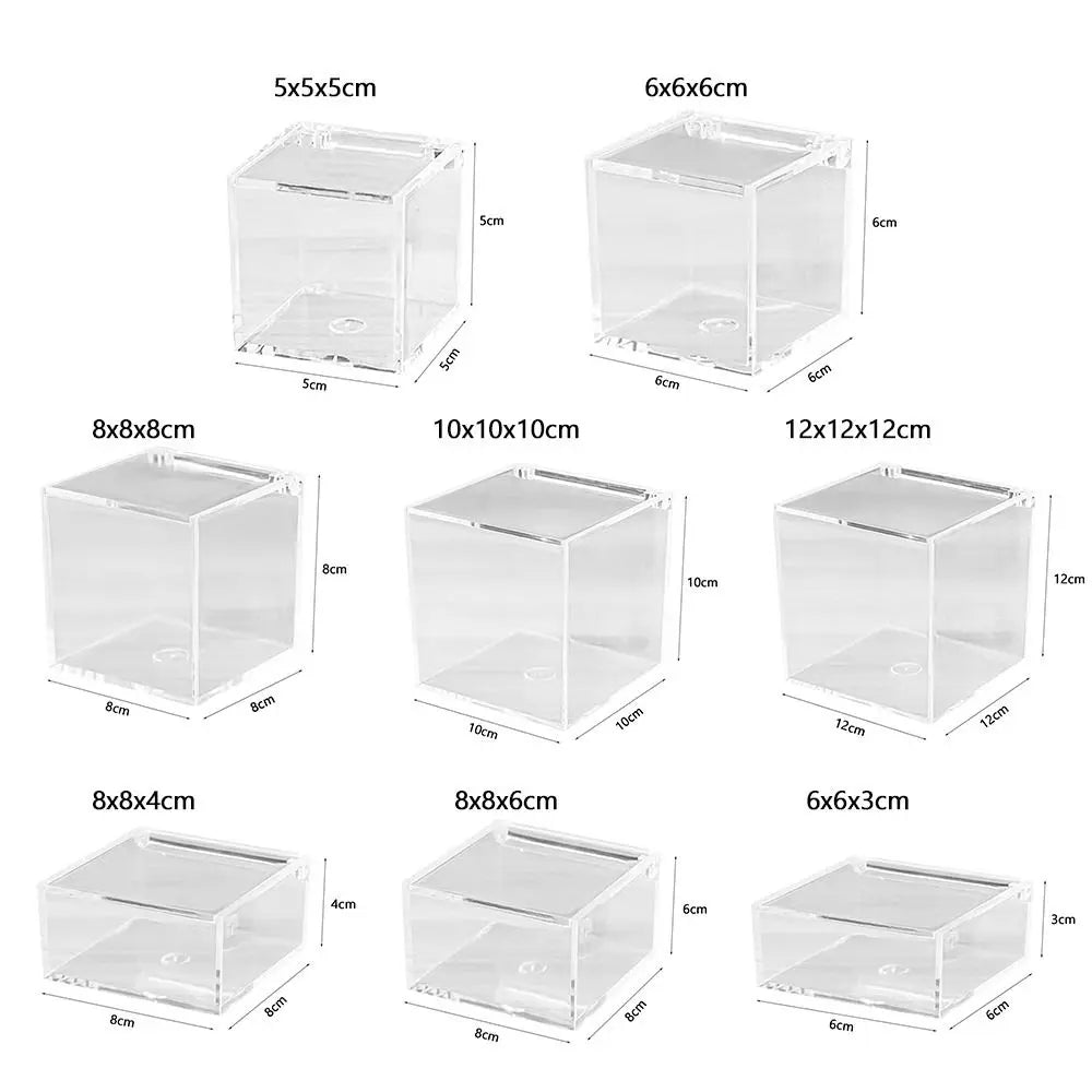 Durable Multi Size Storage Box With Cover Acrylic Plastic Box Protection Showcase Handmade Display Cases Party Decor Peaceful Pleasures Health and Wellness