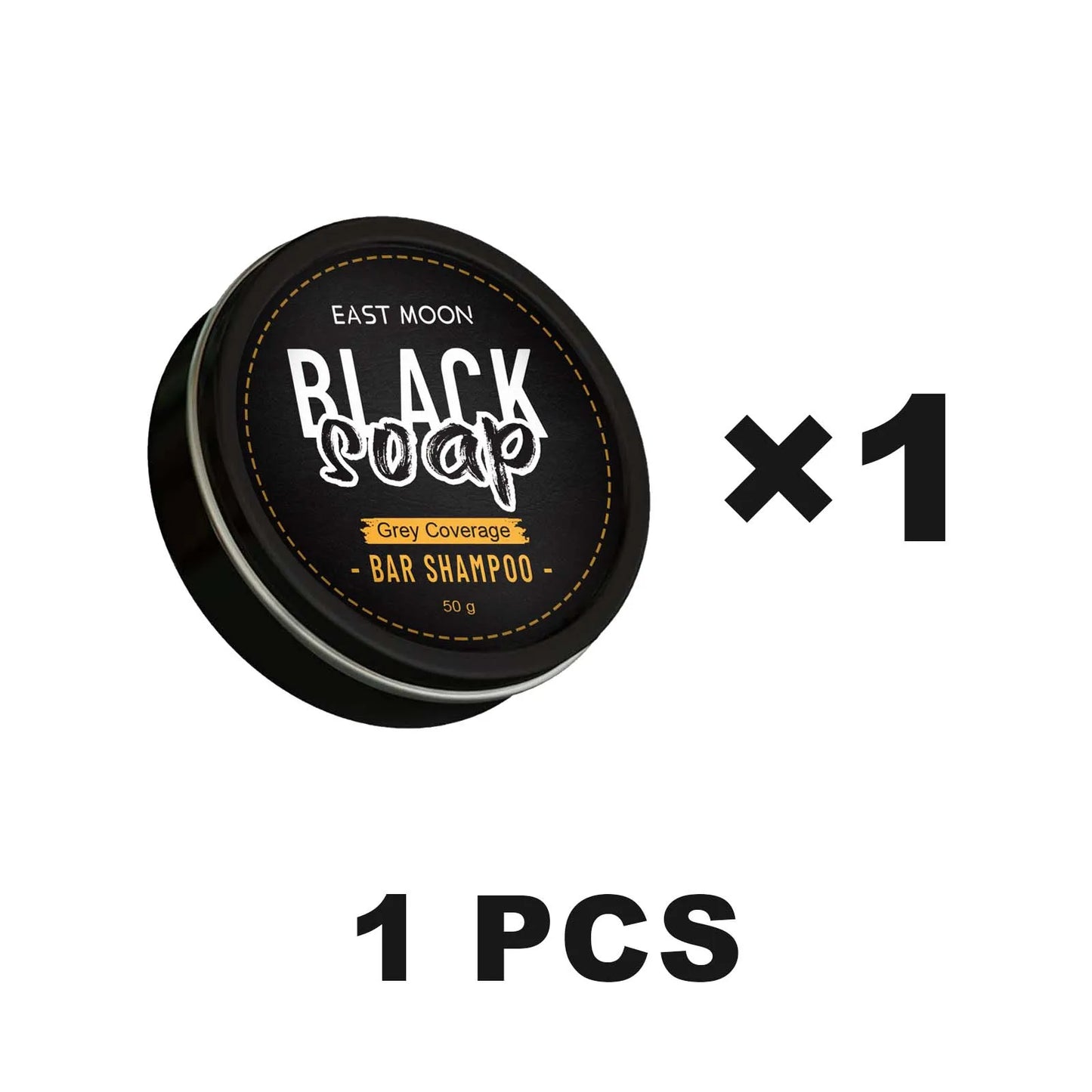 East Moon Black Hair Shampoo Soap | Darkening & Anti-Dandruff Bar
