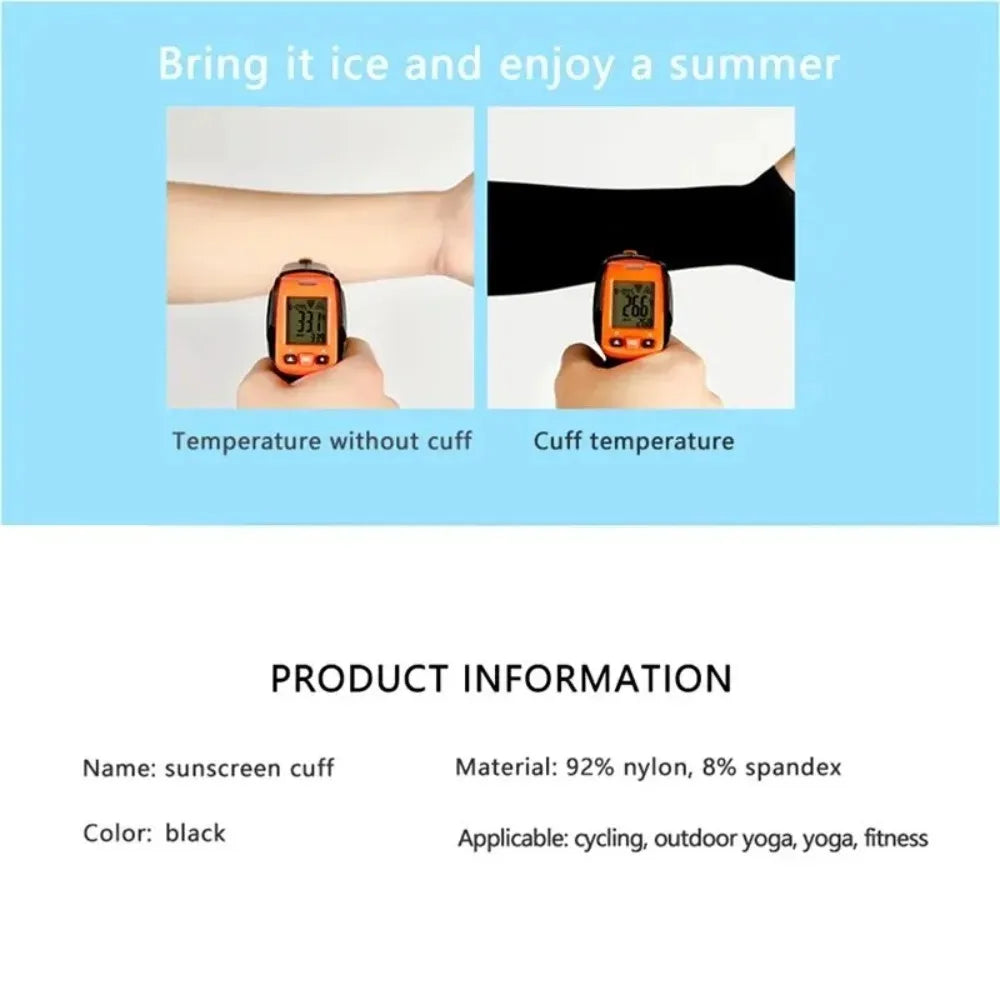 1 Pair Cycling Arm Sleeves Sun UV Protection Long Fingerless Gloves Running Fishing Ridding Golf Game Outdoor Sport Hand Warmers Peaceful Pleasures Health and Wellness