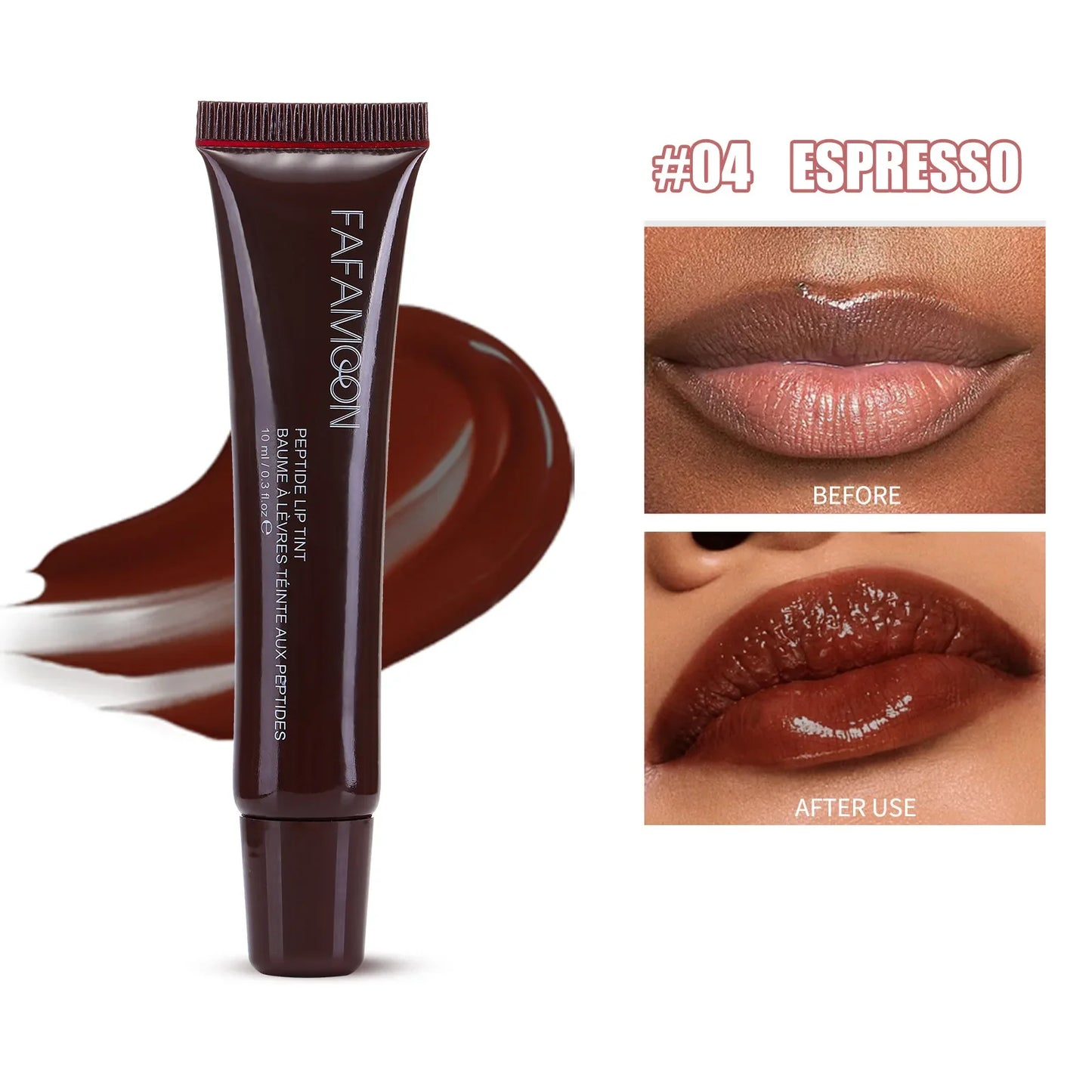 Fafamoon Mirror Lip Gloss & Lip Oil | Nude Brown Plumping Gloss