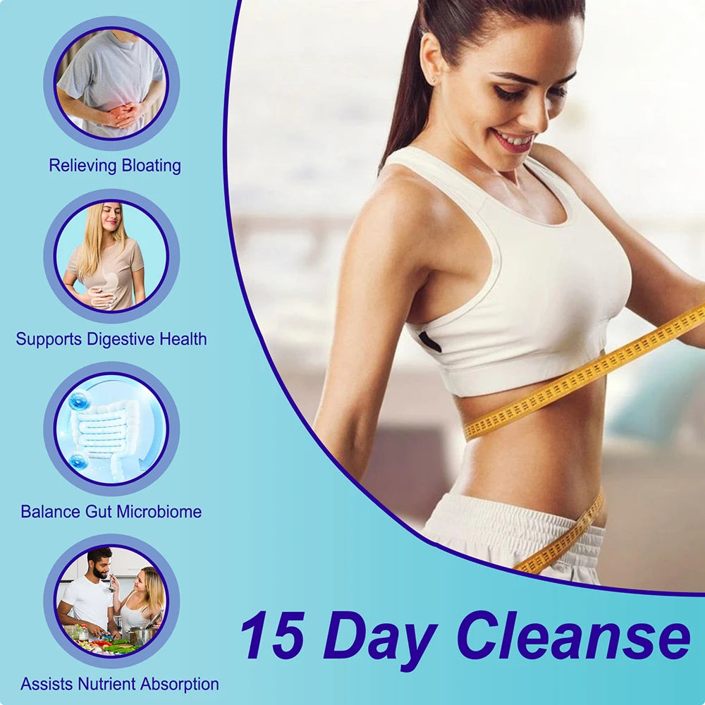 15-Day Colon Cleanse | Senna Leaf Digestive Support – 30 Caps