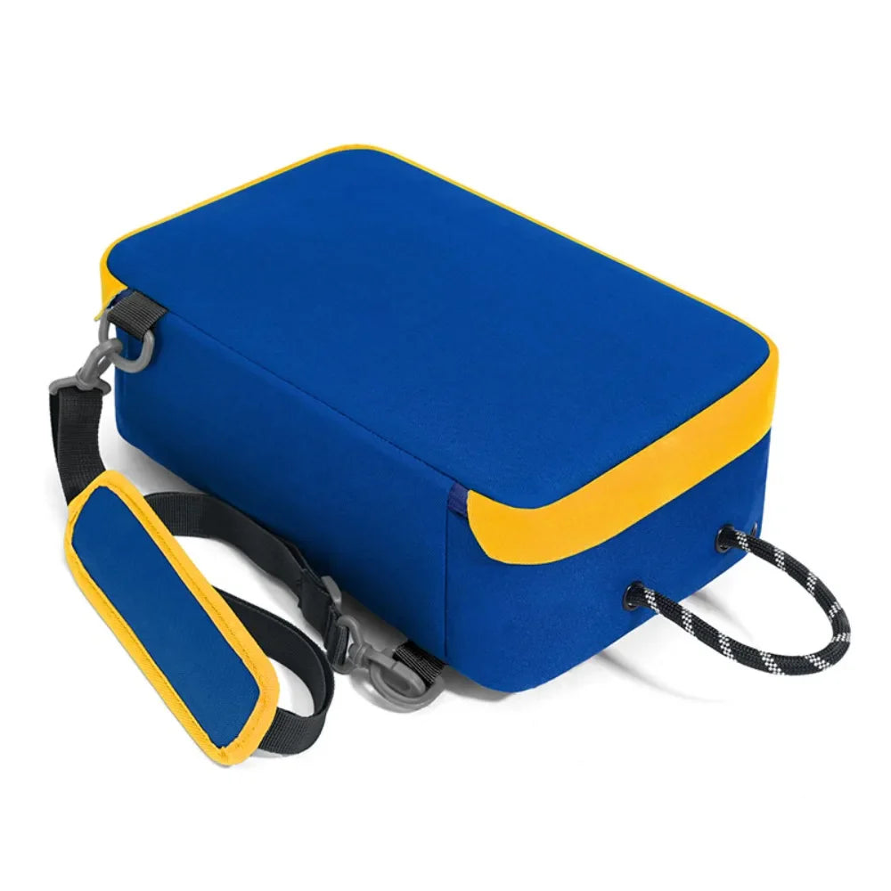 Portable Cuboid Shoe Bag – Breathable Travel Organizer & Shoulder Strap