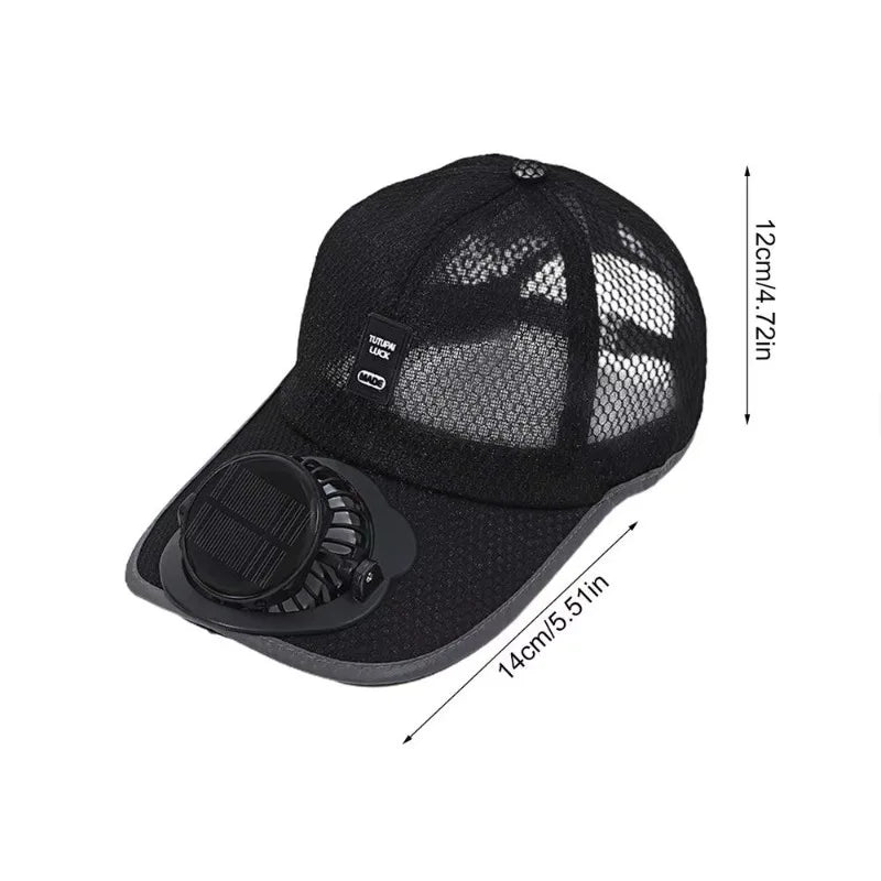 Solar Fan Hat – Cooling Baseball Cap for Hiking & Outdoor Sports
