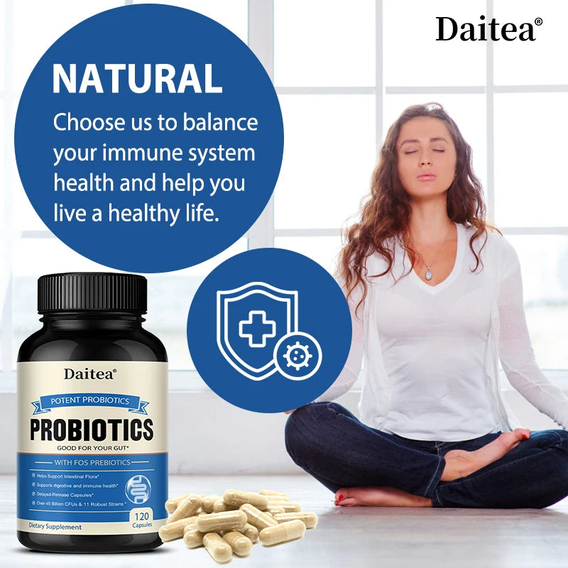 Probiotics and Prebiotics Capsules Support Gut Health and The Immune System, Relieving Occasional Constipation & Bloating Peaceful Pleasures Health and Wellness