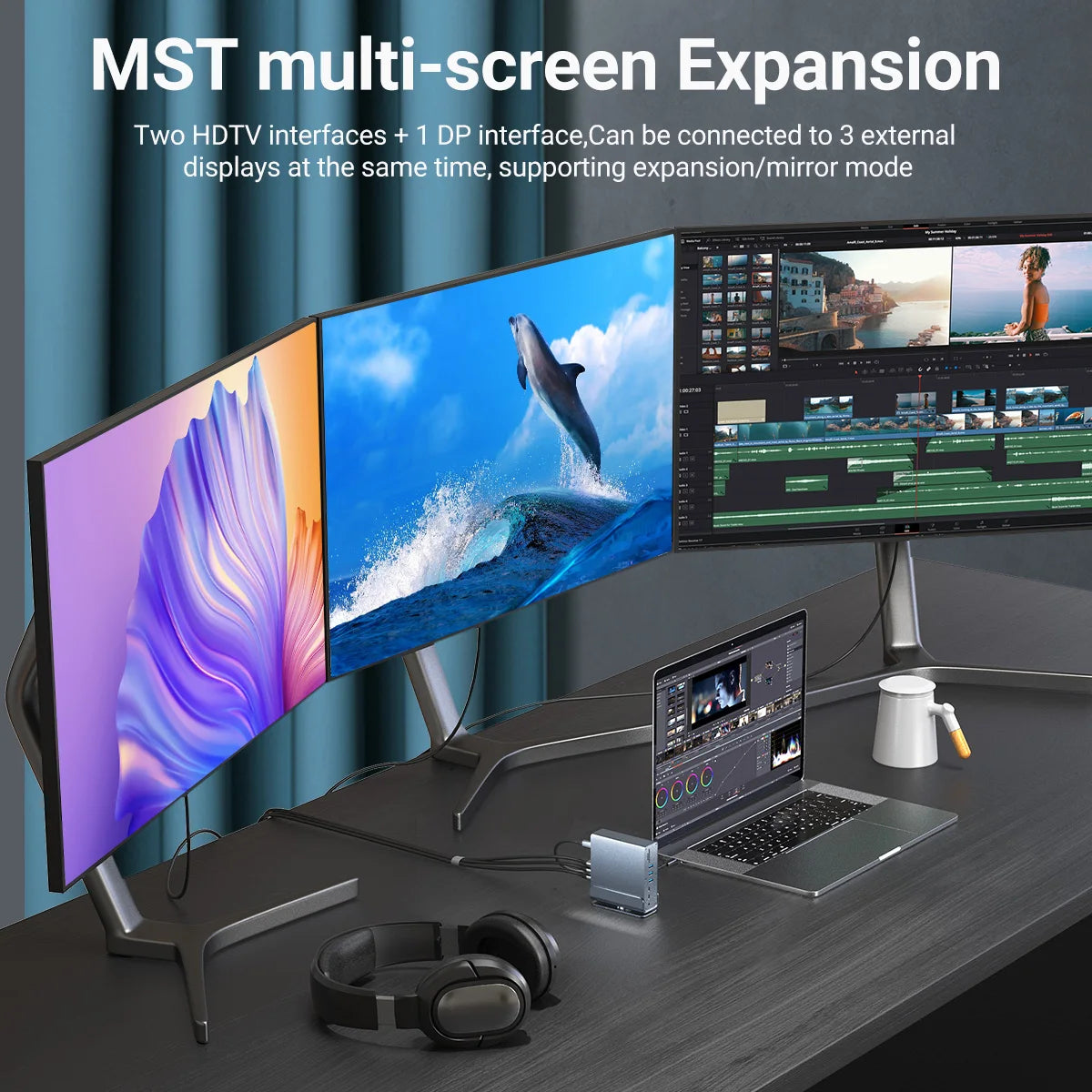 15-in-1 USB-C Docking Station 4K60Hz Triple Monitor & PD 3.0 USB-C Docking Station Peaceful Pleasures Health and Wellness