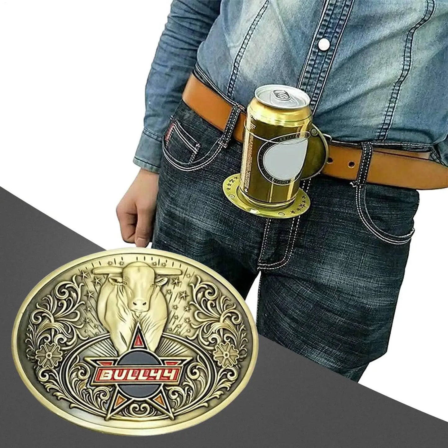 Beer Belt Buckle – Hands-Free Can & Bottle Holder for Outdoors