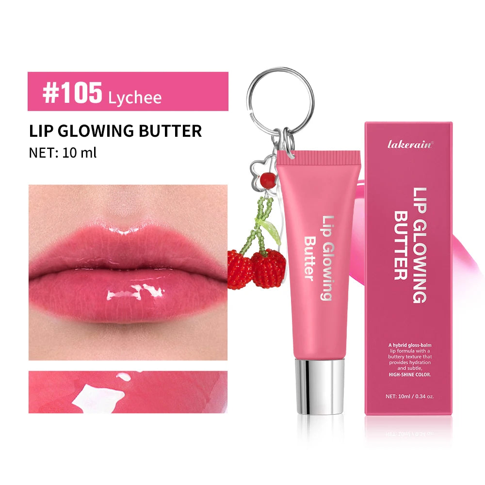Lip Gloss Lip Keychain For Phone Bag Accessories Long Lasting Moisturizing Nourish Hydrating Lip Care Brown Pink Makeup Peaceful Pleasures Health and Wellness 5Lychee
