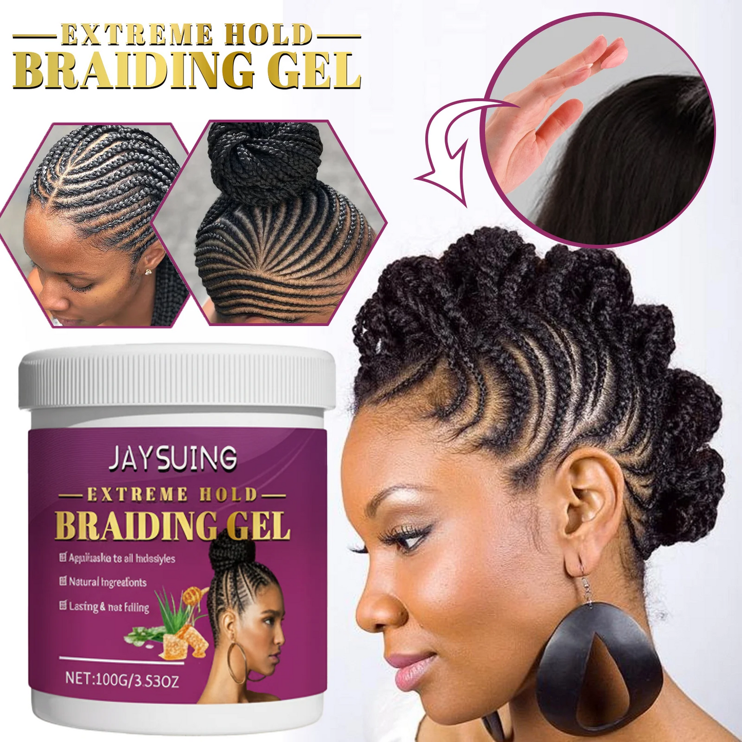 Dreadlock Styling Gel – Strong Hold, Frizz Control & Moisture