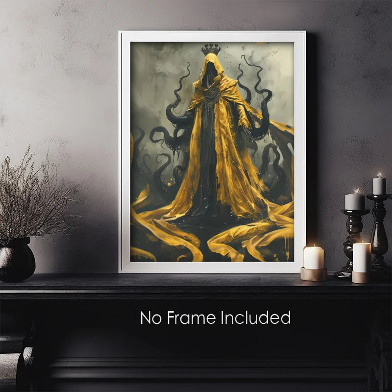 Hastur King in Yellow Canvas Print | Lovecraftian Horror Wall Art Canvas Wall Art Print Peaceful Pleasures Health and Wellness