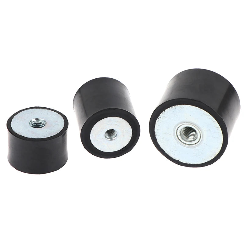 Anti Vibration Pad Damper-Metal Silentblock Type DD Rubber Mount Flat Base Block M4 M5 M6 M8 Female Thread Rubber Shock Absorber Peaceful Pleasures Health and Wellness