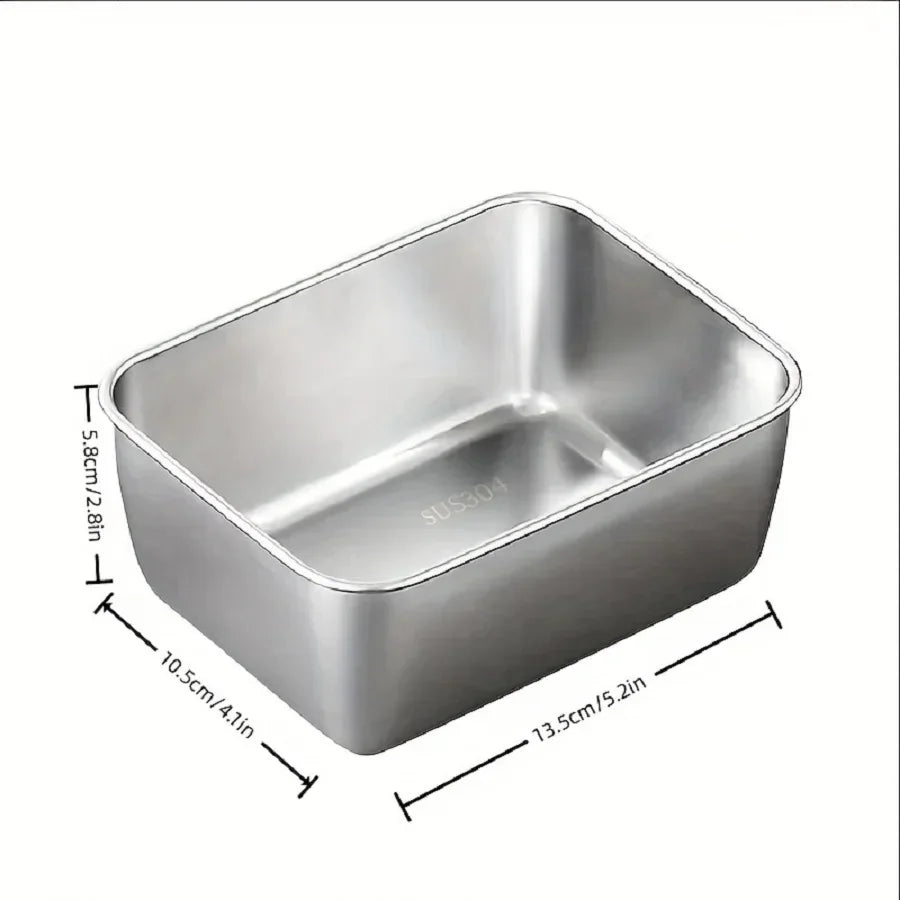 stainless steel fresh-keeping box with sealed lid, thickened small lunch box, camping food packaging and storage box lunchbox Peaceful Pleasures Health and Wellness