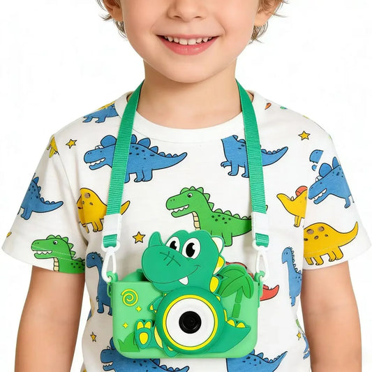 Cute Cartoon Kids Camera HD Dual Lens Mini Portable Camera for Children Photo & Video Educational Games CCD Camera Festival Gift Peaceful Pleasures Health and Wellness