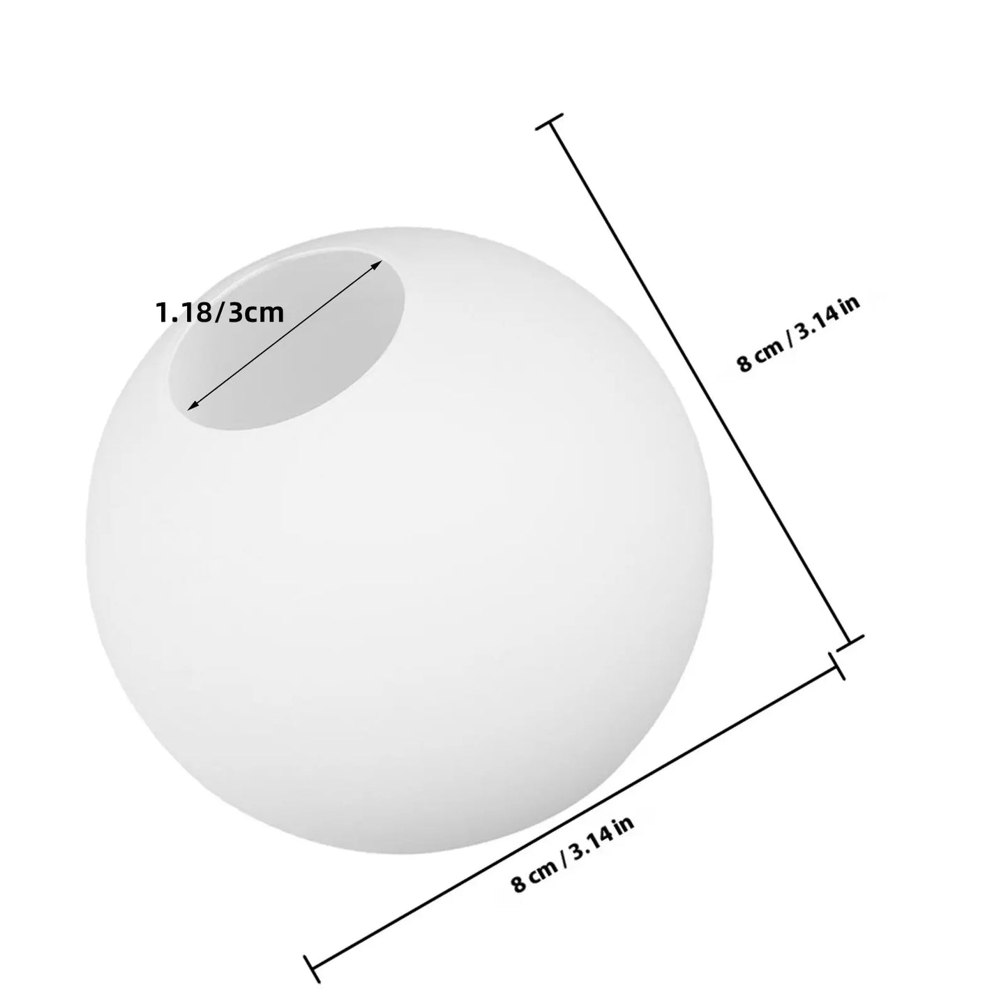 Round Frosted Glass Lamp Shade Replacement Milky White Globe Light Fixture Cover for Living Room Bedroom Dining Area Modern Peaceful Pleasures Health and Wellness
