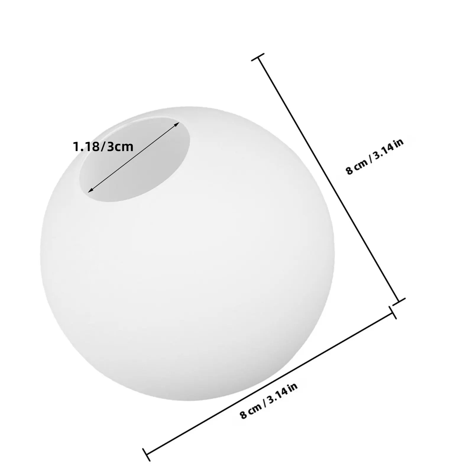 Round Frosted Glass Lamp Shade Replacement Milky White Globe Light Fixture Cover for Living Room Bedroom Dining Area Modern Peaceful Pleasures Health and Wellness