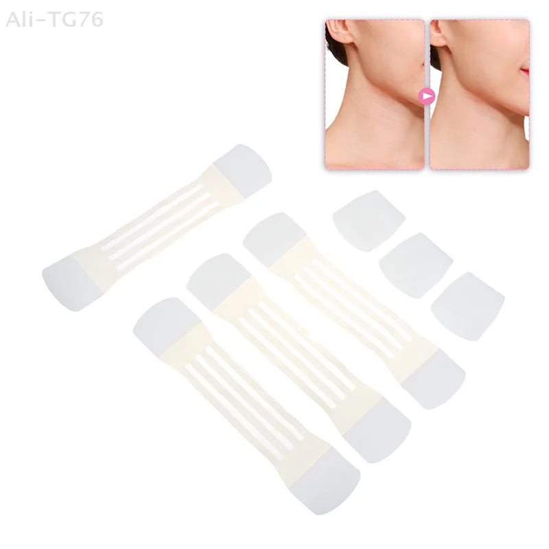 Invisible Neck Lifting Bandages & Face Lift Tape | 4 Pcs + 20 Patches