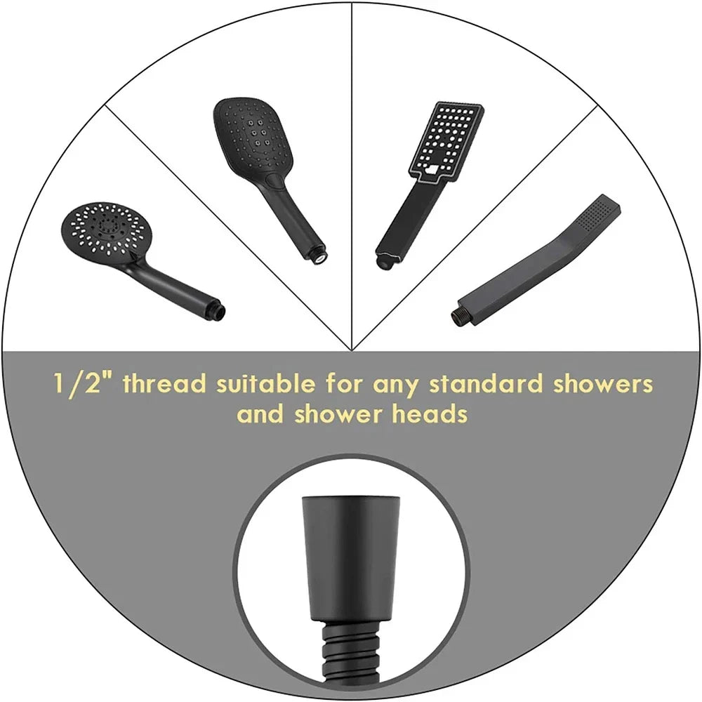 Gold Flexible Stainless Steel Shower Hose – 1.5m, 2m & 3m